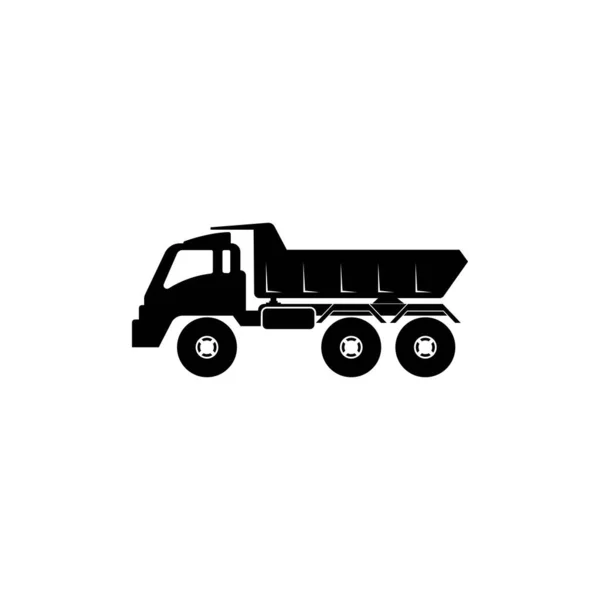 Dump Camion Icône Vectoriel Illustration Symbole Conception — Image vectorielle