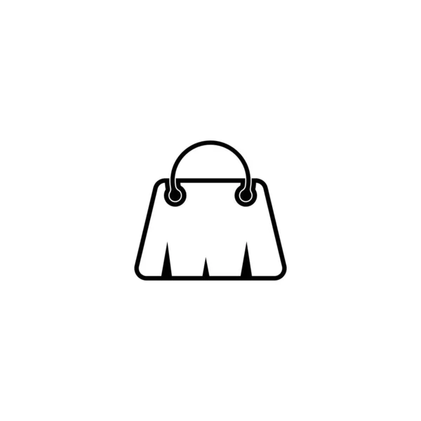 Tote Bag Icona Vettoriale Illustrazione Design Semplice — Vettoriale Stock