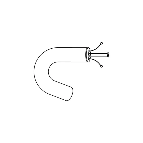 Fiber Optic Cable Icon Vector Illustration Symbol Design — Stock Vector
