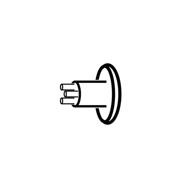 Ikona Optického Kabelu Návrh Vektorového Ilustračního Symbolu — Stockový vektor