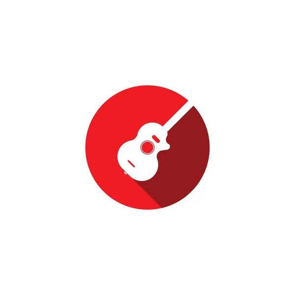 Guitar Logo Vector Illustration Design Template — ストックベクタ