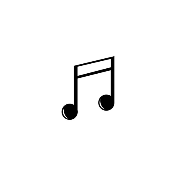 Ícone Notas Musicais Desenho Símbolo Ilustração Vetorial — Vetor de Stock