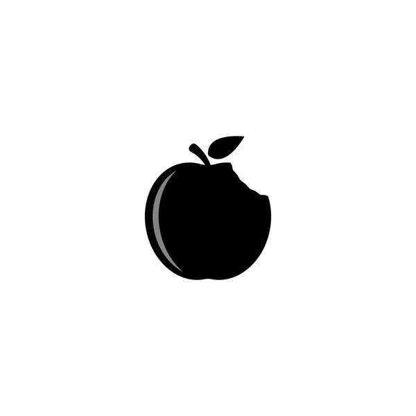 Logo Fruta Manzana Vector Ilustración Diseño Simple — Vector de stock