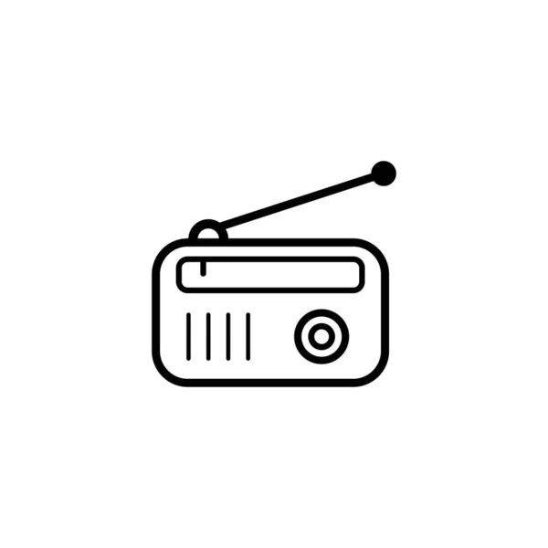 Радио Иконка Иллюстрации Простой Disign — стоковый вектор