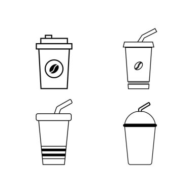 coffee cup icon. vector illustration logo design.