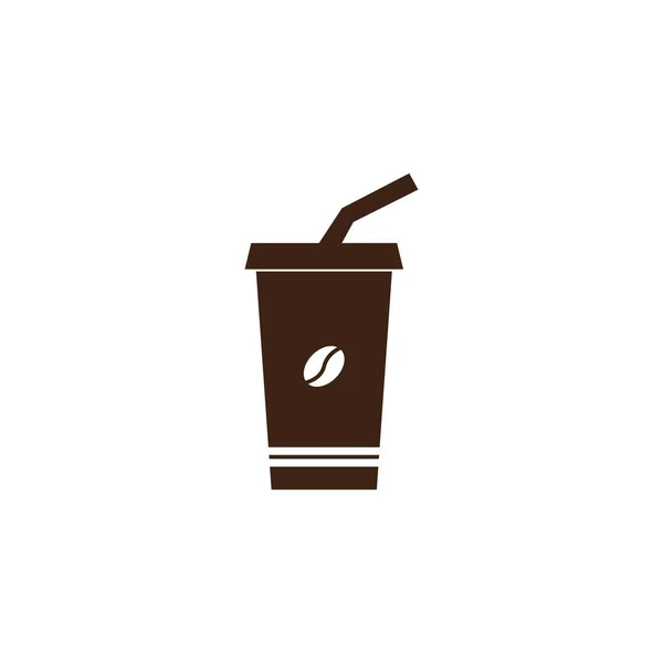 Ícone Xícara Café Desenho Logotipo Ilustração Vetorial — Vetor de Stock