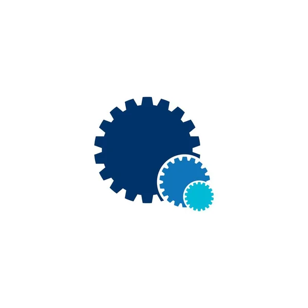 Dişli Logo Vektör Illüstrasyon Şablonu Tasarımı — Stok Vektör