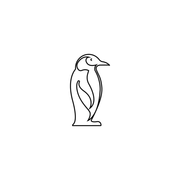 Пінгвін Значок Векторна Ілюстрація Дизайн Логотипу — стоковий вектор