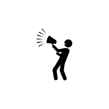 people shouting or expressing opinions about public icons. vector illustration symbol design.