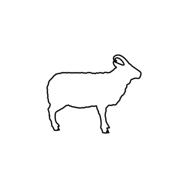 Sheep Icon Vector Illustration Template Design — Vetor de Stock