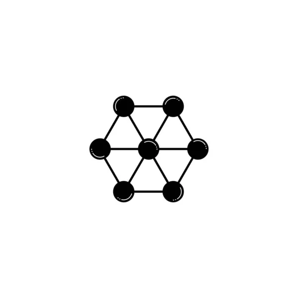 Molecule Vector Icon Illustration Template Logo Design — Archivo Imágenes Vectoriales