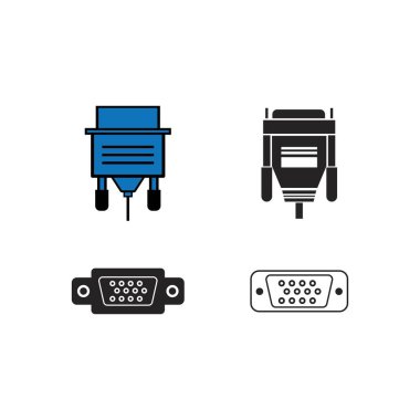 VGA kablo ikonu. vektör illüstrasyon sembolü tasarımı.