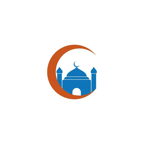 Moskee Icoon Vector Illustratie Symbool Ontwerp — Stockvector