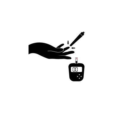 kan şekeri ölçer simgesi. Vektör illüstrasyon sembolü tasarımı.