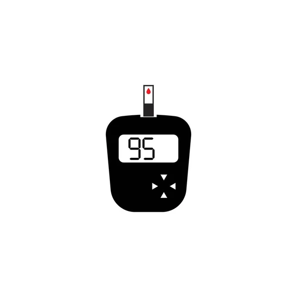 Blood Sugar Meter Icon Vector Illustration Symbol Design —  Vetores de Stock