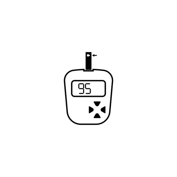 Blood Sugar Meter Icon Vector Illustration Symbol Design — Διανυσματικό Αρχείο