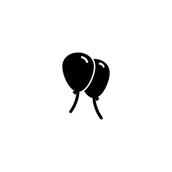 Balloons Icon Glyph Design Vector Illustration Logo Template — Archivo Imágenes Vectoriales