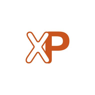 XP letter logo. vector illustration symbol design.