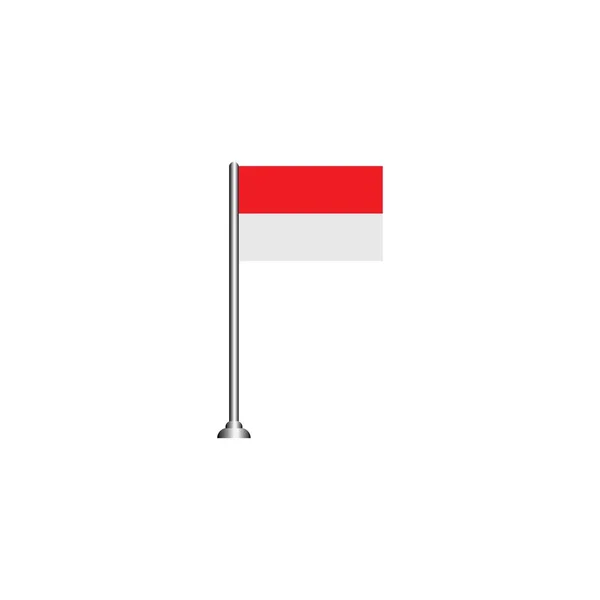 Indonesian Flag Icon Vector Illustration Symbol Design — Stockový vektor