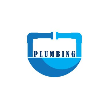 Plumbing logo. vector illustration template design