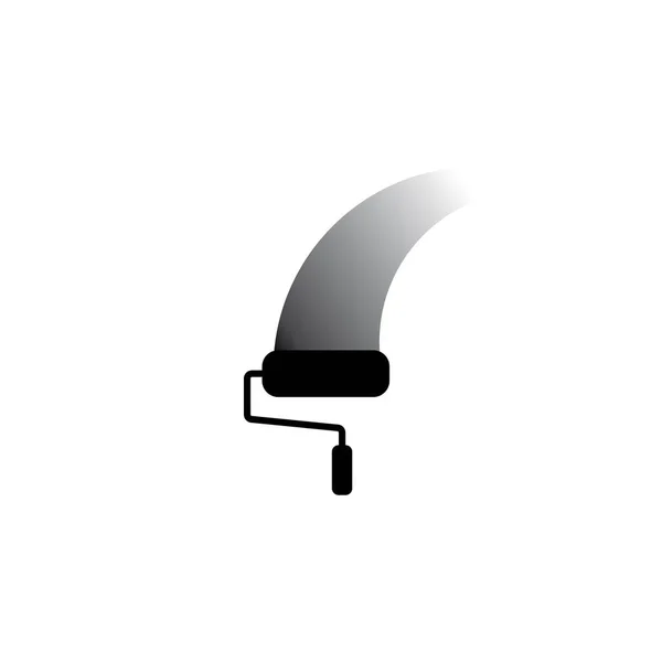 Значок Кисти Шаблон Логотипа Векторной Иллюстрации — стоковый вектор