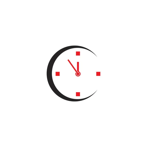 Clock Icon Vector Illustration Template Design — Archivo Imágenes Vectoriales