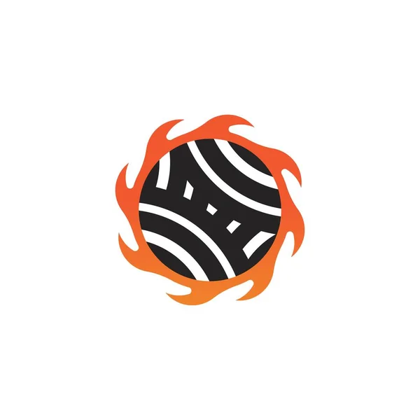 Sepak Takraw Ball Icon Sport Logo Design — ストックベクタ