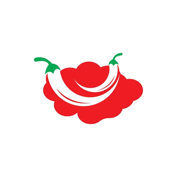 Red Chili Icon Vector Illustration Template Design —  Vetores de Stock