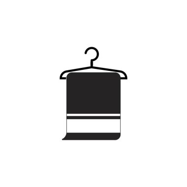 Havlu simgesi, vektör illüstrasyonu basit tasarım