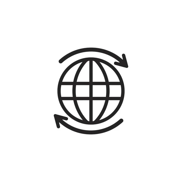 Globe Icon Vector Illustration Symbol Design — Image vectorielle
