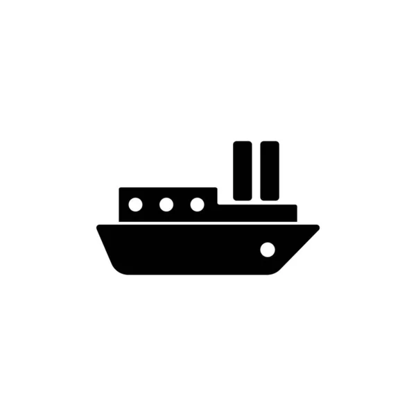 Ship Icon Vector Illustration Logo Template — Stok Vektör