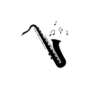 saxophone vector icon illustration logo template