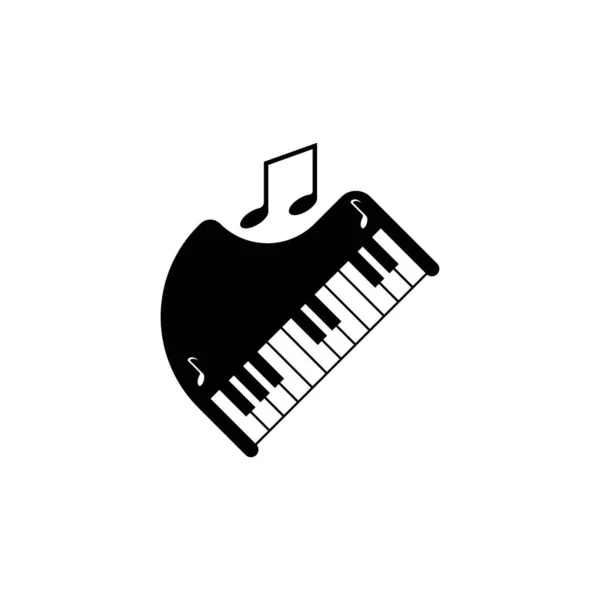 Piano Vector Icon Design Illustration Logo Template — Stockový vektor