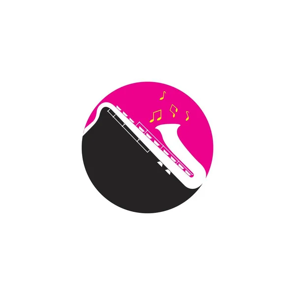 Saxophone Vector Icon Illustration Logo Template — Stok Vektör
