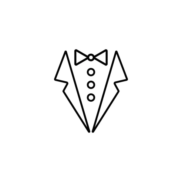 Tuxedo Icon Vector Illustration Simple Logo Design - Stok Vektor