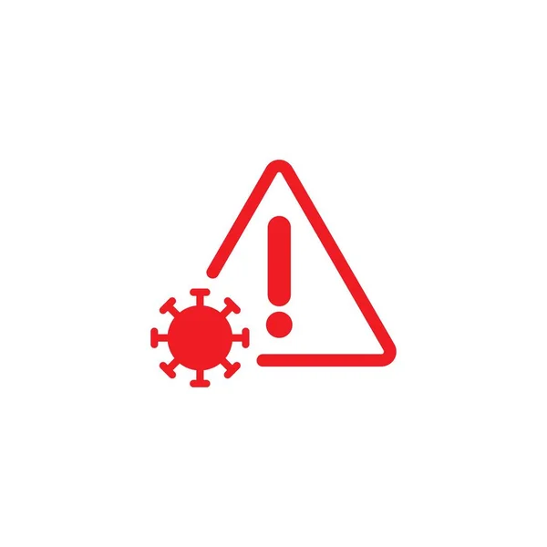 Corona Virus Alert Vector Icon Illustration Symbol Design — ストックベクタ