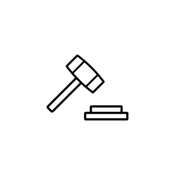 Mallet Vector Icon Illustration Symbol Design — Stockvektor