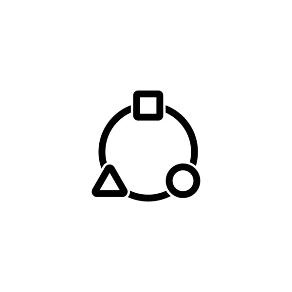 Geometry Synergy Vector Icon Illustration Symbol Design — Vector de stock