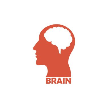 Human brain icon vector illustration logo design