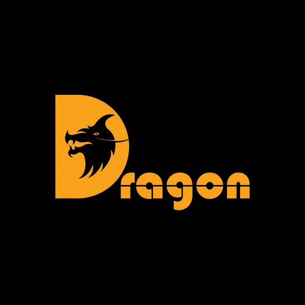 Dragon Logo Background Vector Illustration Template Design — Vettoriale Stock