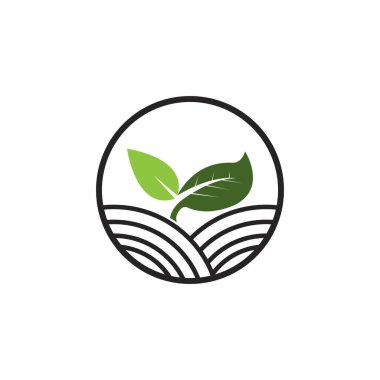 organic plant icon vector illustration logo template.