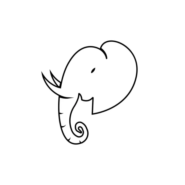 Elephant Vector Icon Illustration Logo Design — Vector de stock