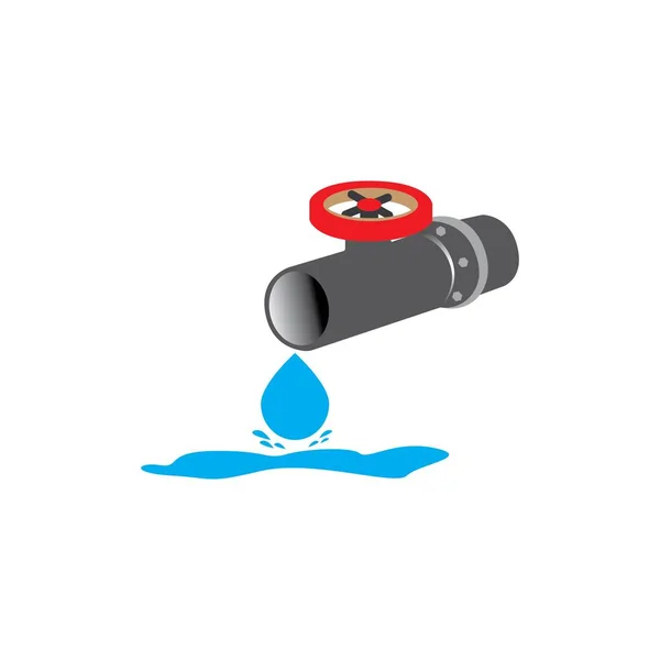 Water Pipe Connection Icon Vector Illustration Template Design — стоковый вектор
