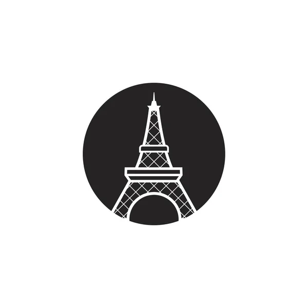 パリのエッフェル塔 白い背景に隔離されたベクターデザイン — ストックベクタ