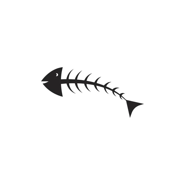 Modèle Conception Illustration Vectorielle Logo Arête Poisson — Image vectorielle