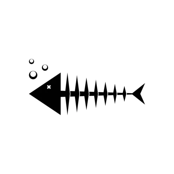 Fischgräten Logo Vektor Illustration Design Vorlage — Stockvektor