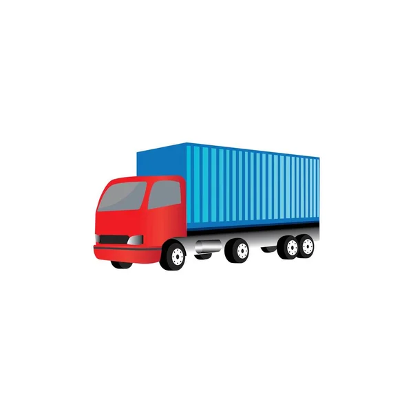 Container Truck Icon Vector Illustration Template Design — Stock Vector