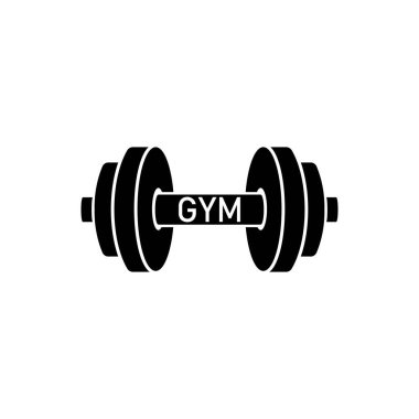 fitness ve halter logosu, vektör illüstrasyon sembolü tasarımı