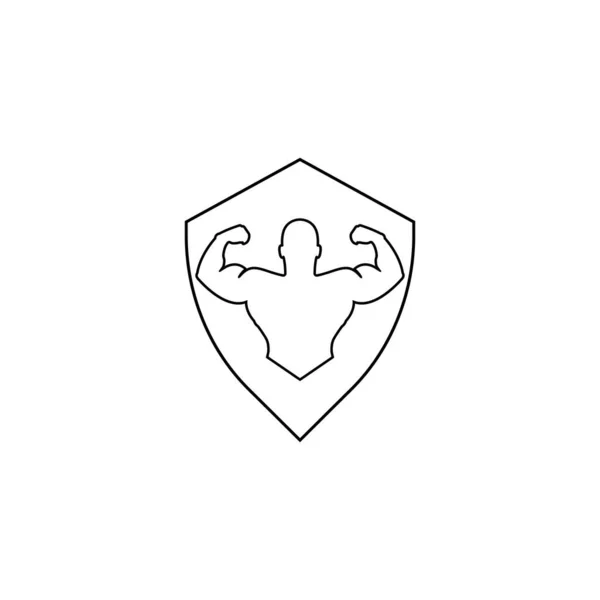 Modello Logo Illustrazione Icona Vettoriale Fitness — Vettoriale Stock