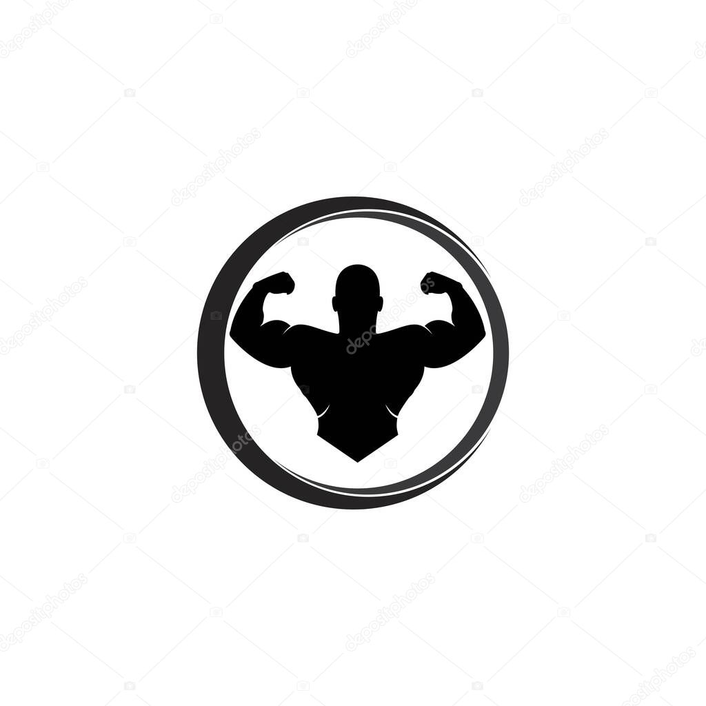 Fitness vector icon illustration logo template